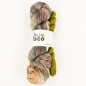 Hue Loco Yarn Merino Sock Set 80/20 SW Wool Nylon Hand Dyed Verdigris Colorway
